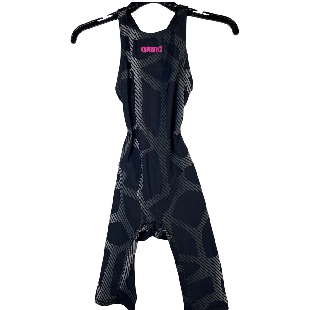Arena Powerskin ST 2.0 Swimsuit Womens Black Excellent FINA Approved Kneeskin